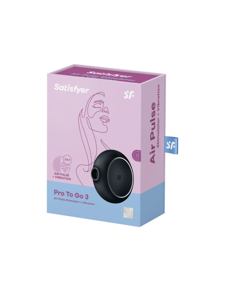 SATISFYER - PRO TO GO 3 DOUBLE AIR PULSE STIMULATOR & VIBRATOR