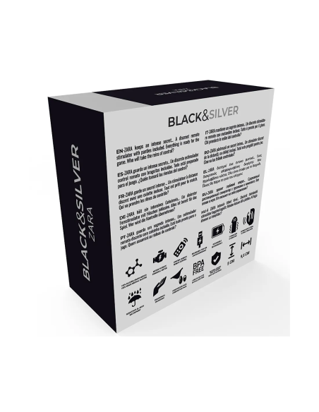 BLACK&SILVER - ZARA REMOTE CONTROL STIMULATOR WITH FREE PANTY