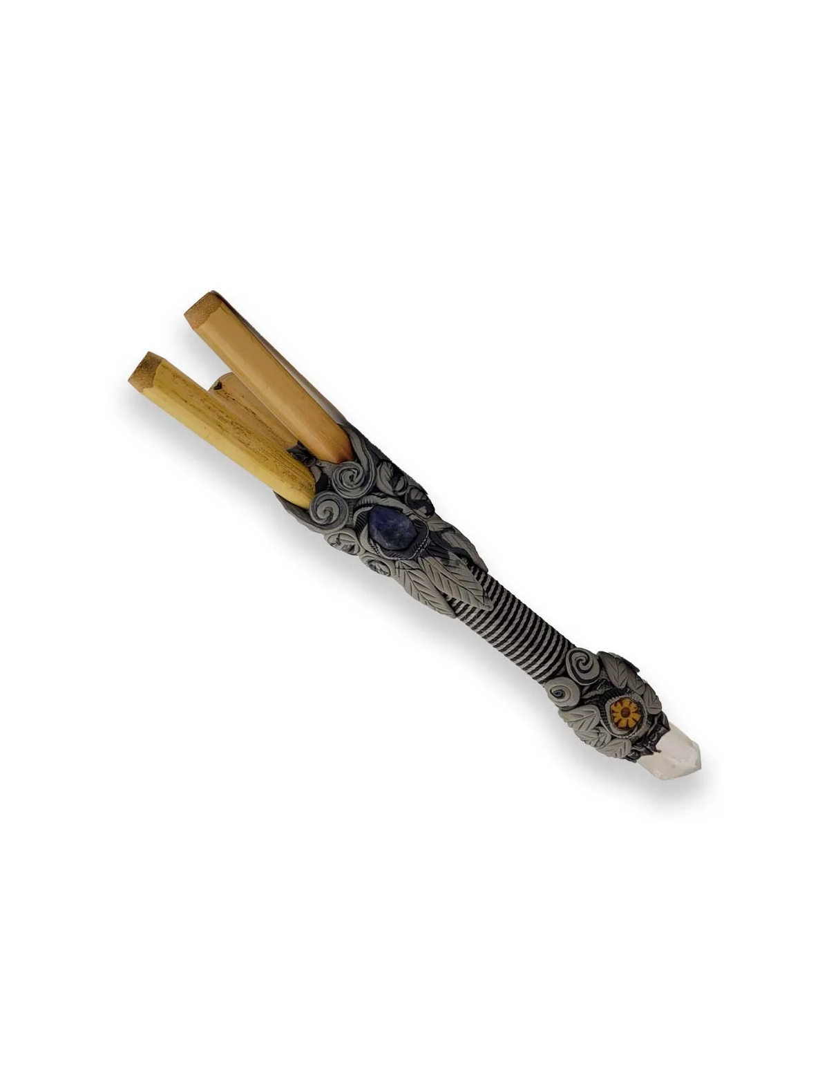 Bamboo Kuripe – Crystal Double Barrel – XL