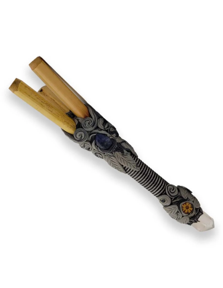 Bamboo Kuripe – Crystal Double Barrel – XL