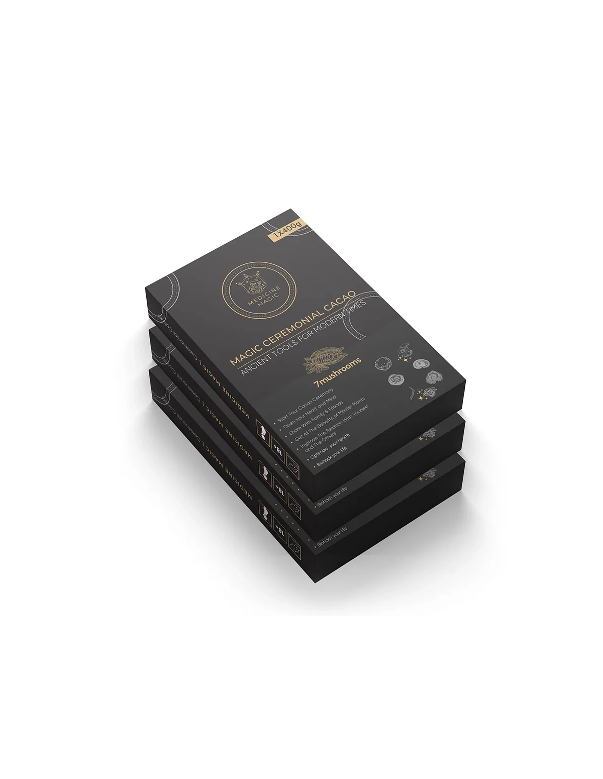 Medicine Magic Organic Ceremonial Cacao – 7 Mushrooms – From Colombia
