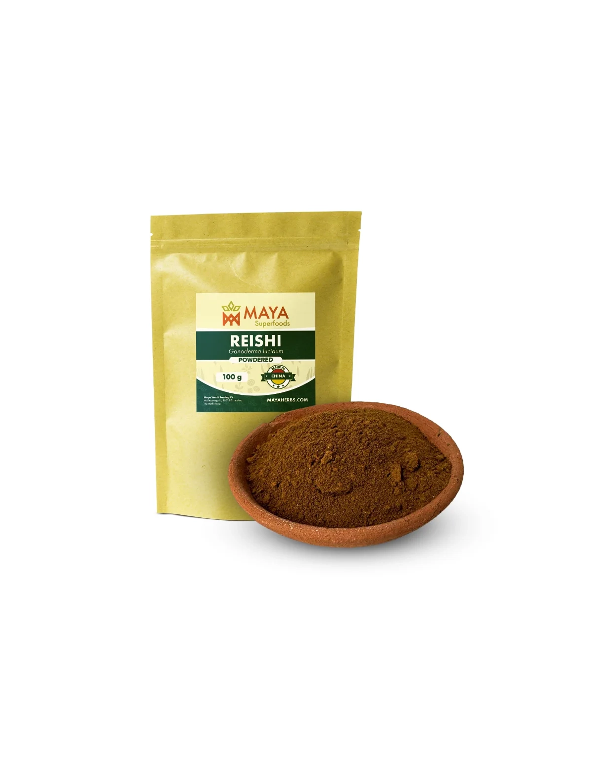 Reishi (Ganoderma Lucidum) – Powdered Ling Zhi Mushroom from China, 100 grams