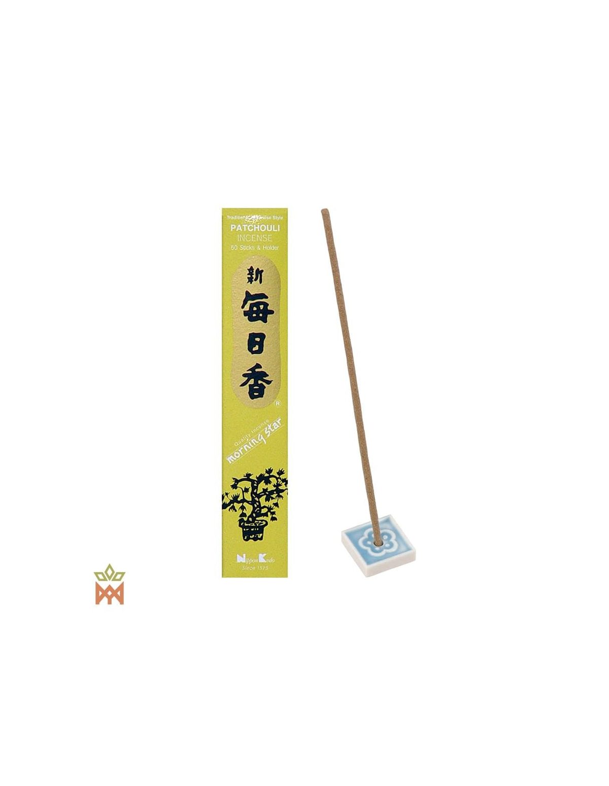 Encens patchouli Morning Star - 50 bâtonnets japonais, Pogostemon cablin