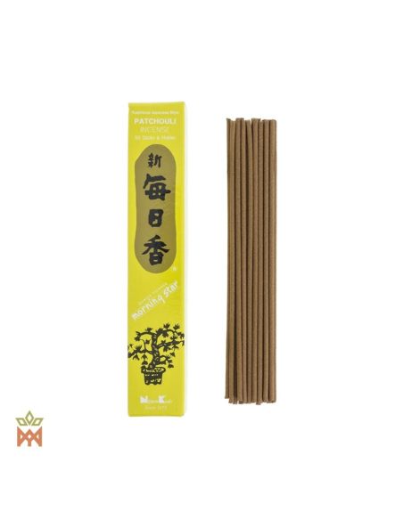 Encens patchouli Morning Star - 50 bâtonnets japonais, Pogostemon cablin