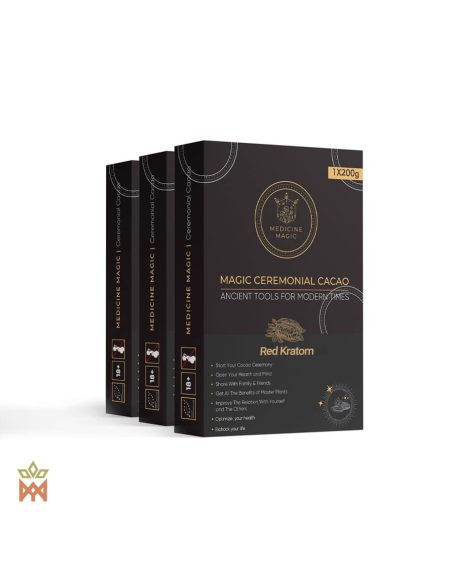 Cacao colombien au kratom rouge - Mélange botanique cérémoniel, Mitragyna speciosa