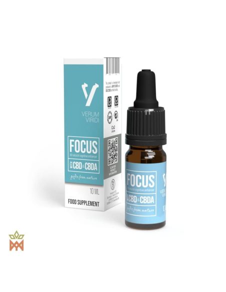 Verum Viridi Focus des Pays-Bas - Huile CBD et CBDA 10 ml, cannabidiol