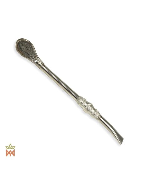 Paraguayische Mate-Bombilla - Trinkrohr aus Metall