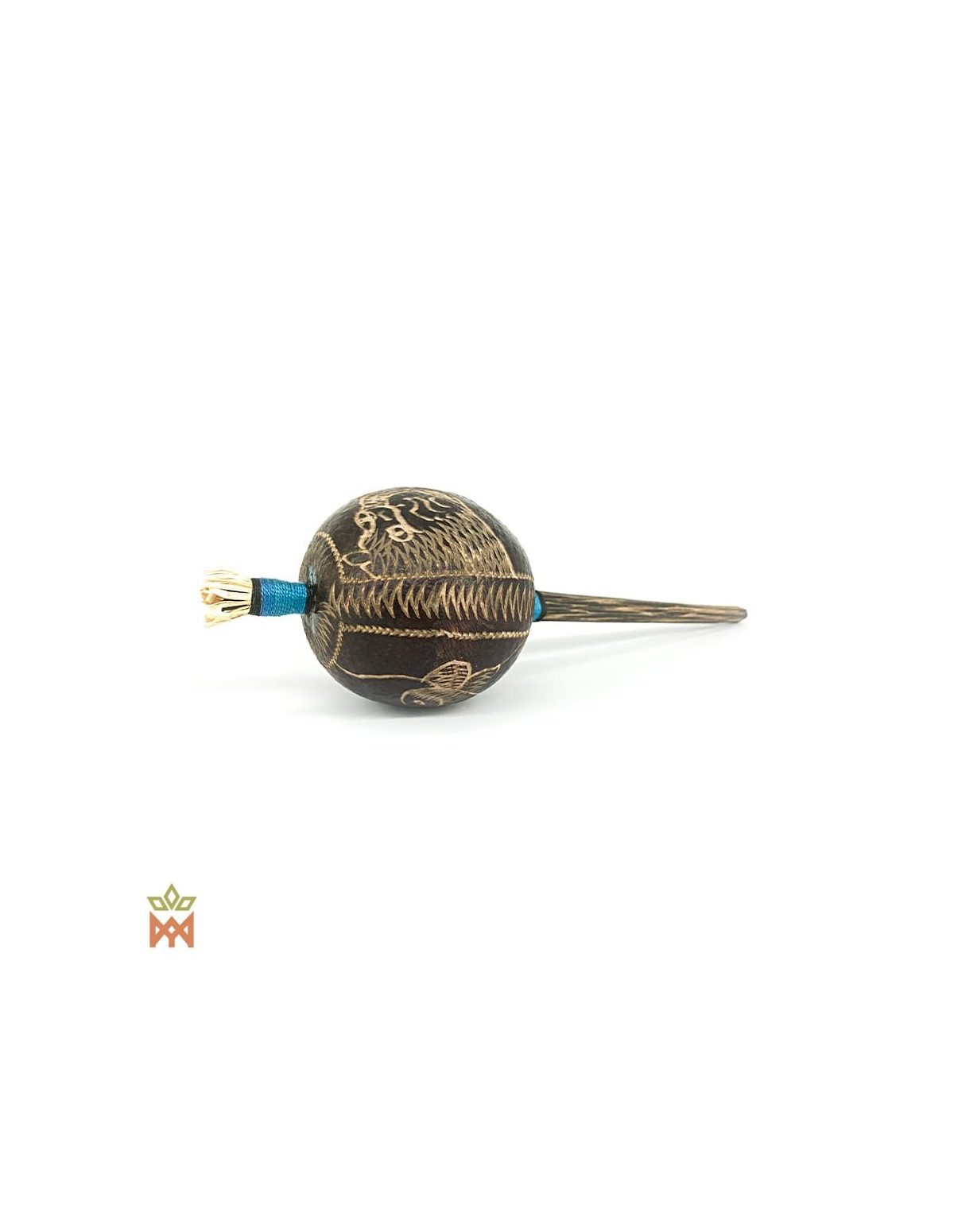 Maraca péruvienne en calebasse - Hochet artisanal