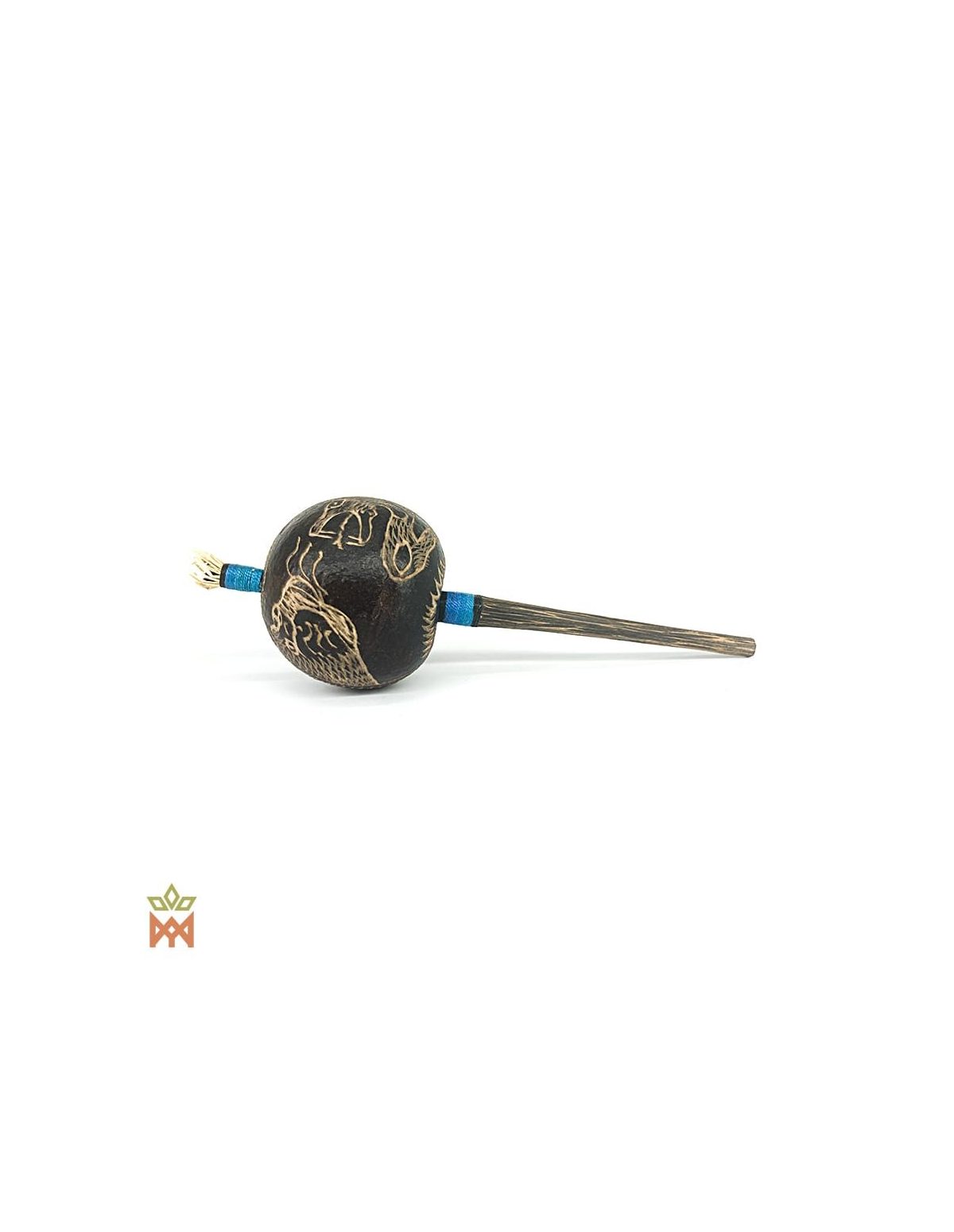 Maraca péruvienne en calebasse - Hochet artisanal