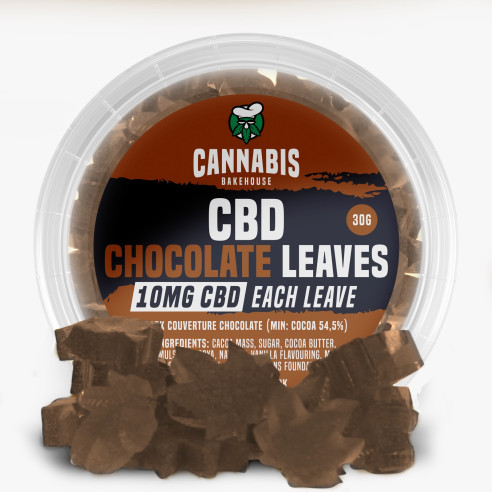 Cannabis Chocolate Leaves, 30 gram