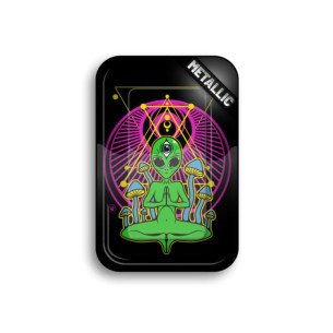 Metal Rolling Tray Trippy Alien (275mm x 175 mm)  - 1