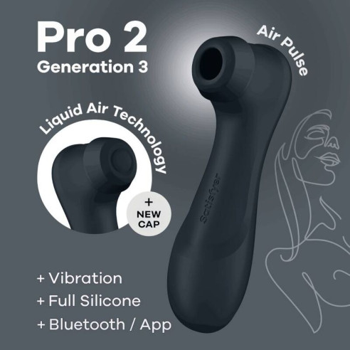 SATISFYER - PRO 2 GENERACIÓN 3 BLACK BLUETOOTH & APP  - 3