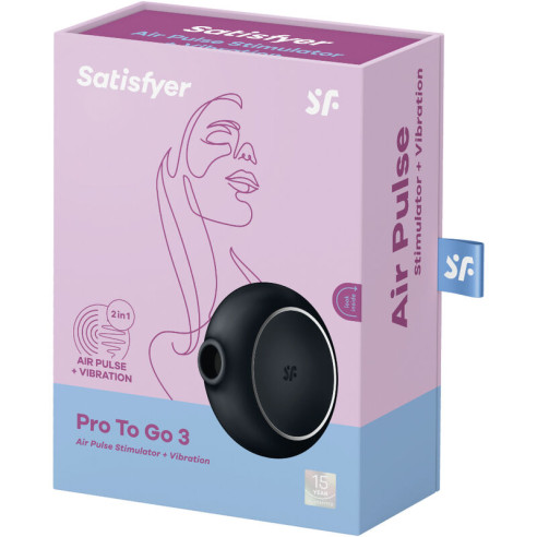 SATISFYER - PRO TO GO 3 DOUBLE AIR PULSE STIMULATOR & VIBRATOR  - 2