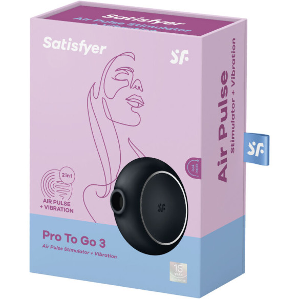 SATISFYER - PRO TO GO 3 DOUBLE AIR PULSE STIMULATOR & VIBRATOR  - 2 SATISFYER - PRO TO GO 3 DOUBLE AIR PULSE STIMULATOR & VIBRATOR  - 2