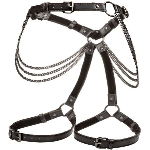 CALEXOTICS - EUPHORIA PLUS SIZE MULTI CHAIN THIGH HARNESS  - 2 CALEXOTICS - EUPHORIA PLUS SIZE MULTI CHAIN THIGH HARNESS  - 2