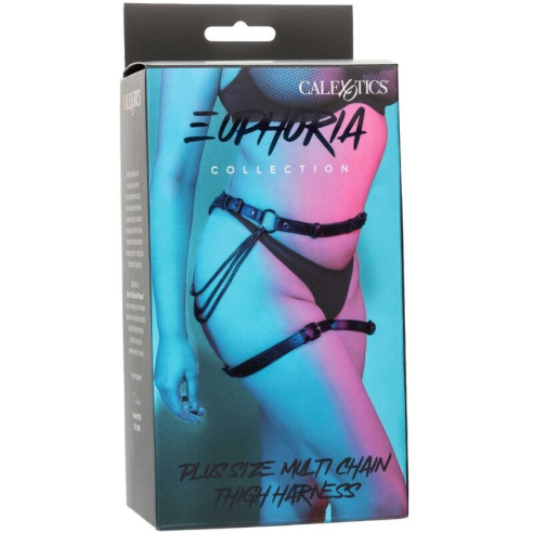 CALEXOTICS - EUPHORIA PLUS SIZE MULTI CHAIN THIGH HARNESS  - 3