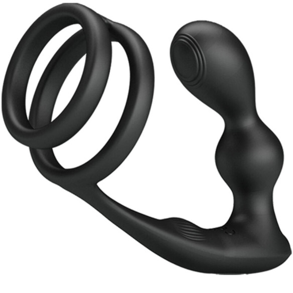 PRETTY LOVE - MARSHALL PENIS RING WITH VIBRATORY ANAL PLUG WITH REMOTE CONTROL - 1 PRETTY LOVE - MARSHALL PENIS RING WITH VIBRATORY ANAL PLUG WITH REMOTE CONTROL - 1