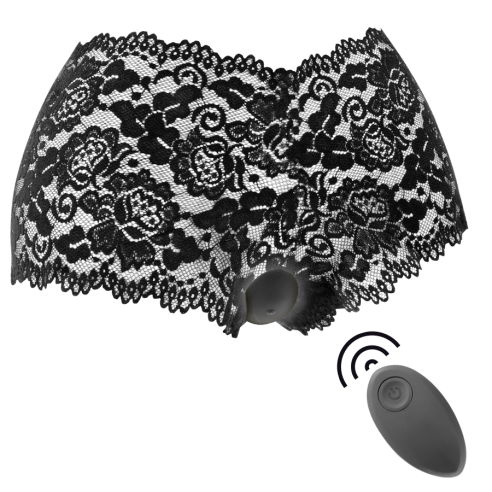 BLACK&SILVER - ZARA REMOTE CONTROL STIMULATOR WITH FREE PANTY  - 1