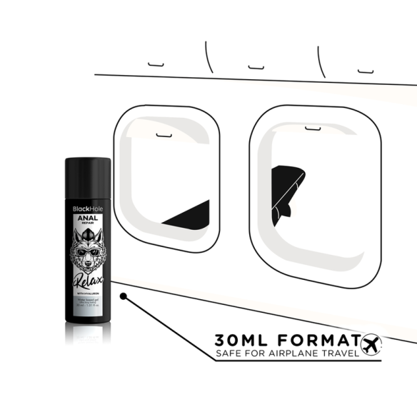 BLACK HOLE - ANAL REPAIR WATER BASED RELAX WITH HYALURON 30 ML  - 2 BLACK HOLE - ANAL REPAIR WATER BASED RELAX WITH HYALURON 30 ML  - 2