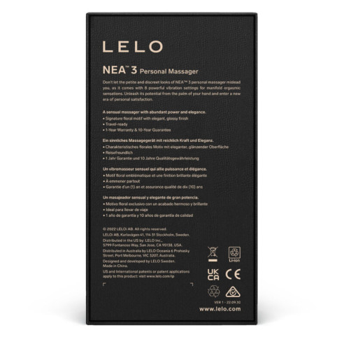 LELO - NEA 3 PERSONAL MASSAGER BLACK  - 2