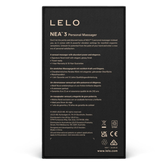 LELO - NEA 3 PERSONAL MASSAGER BLACK  - 2 LELO - NEA 3 PERSONAL MASSAGER BLACK  - 2