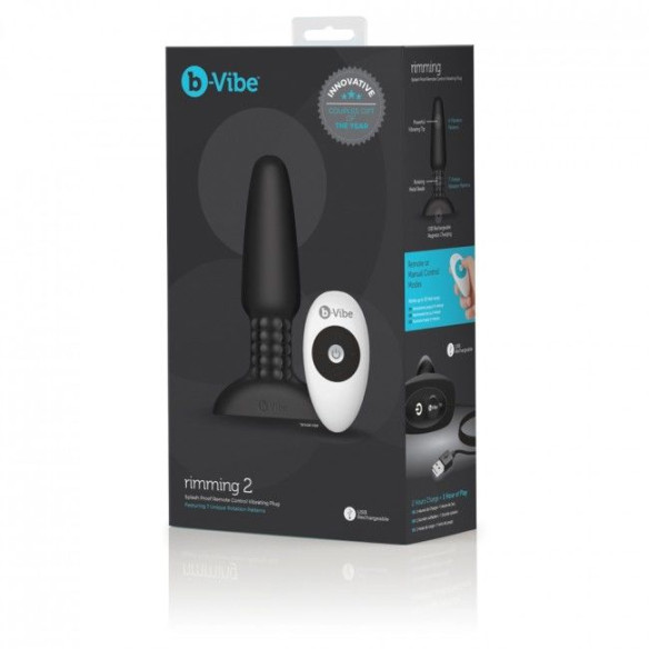 B-VIBE - RIMMING REMOTE CONTROL ANAL PLUG 2 BLACK  - 2 B-VIBE - RIMMING REMOTE CONTROL ANAL PLUG 2 BLACK  - 2