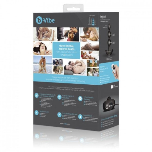 B-VIBE - TRIPLET ANAL REMOTE CONTROL BEADS  - 3