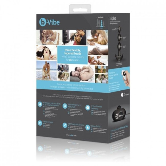 B-VIBE - TRIPLET ANAL REMOTE CONTROL BEADS  - 3 B-VIBE - TRIPLET ANAL REMOTE CONTROL BEADS  - 3